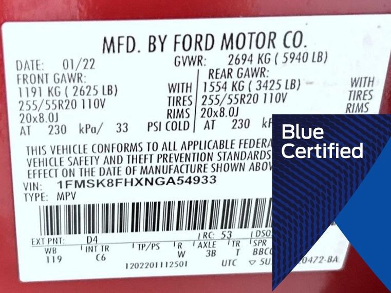 Certified 2022 Ford Explorer Limited w/ Equipment Group 301A AWD/4WD image 28