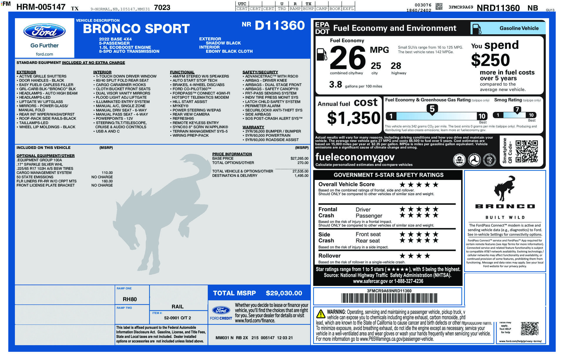 Certified 2022 Ford Bronco Sport AWD/4WD image 35