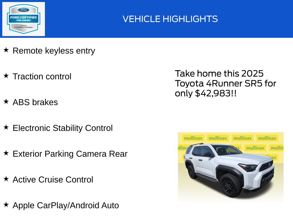 Used 2025 Toyota 4Runner SR5 AWD/4WD image 18