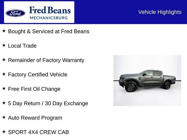 Certified 2024 Ford Ranger XLT w/ Equipment Group 301A High image 9