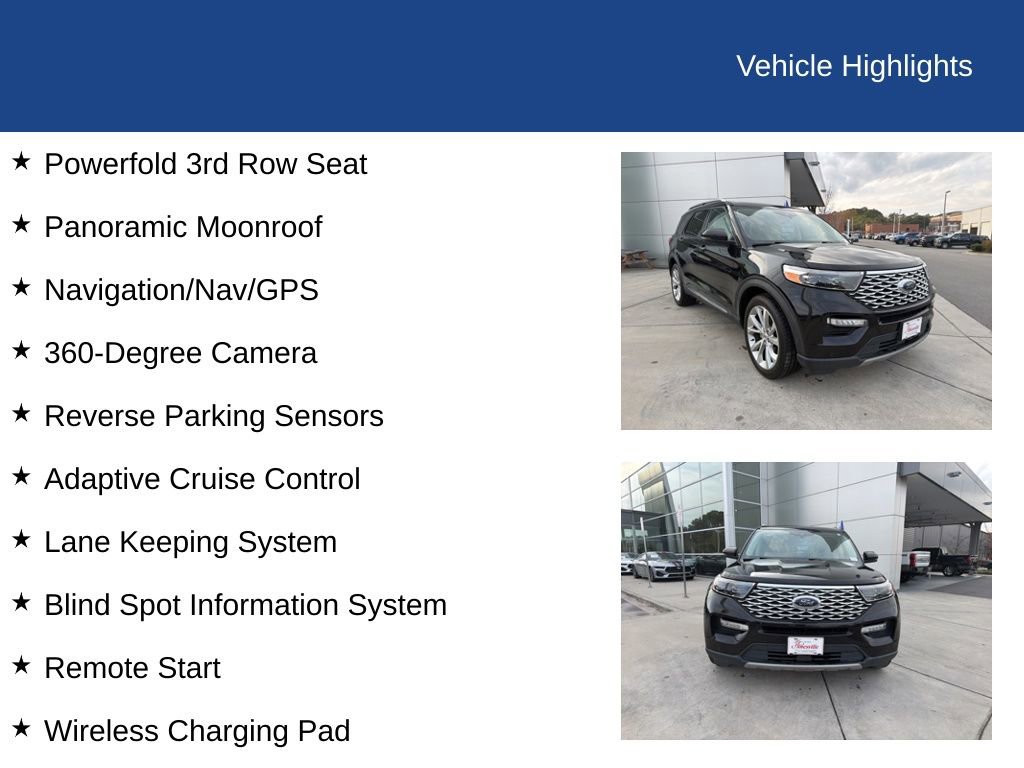 Certified 2021 Ford Explorer Platinum w/ Premium Technology Package image 30