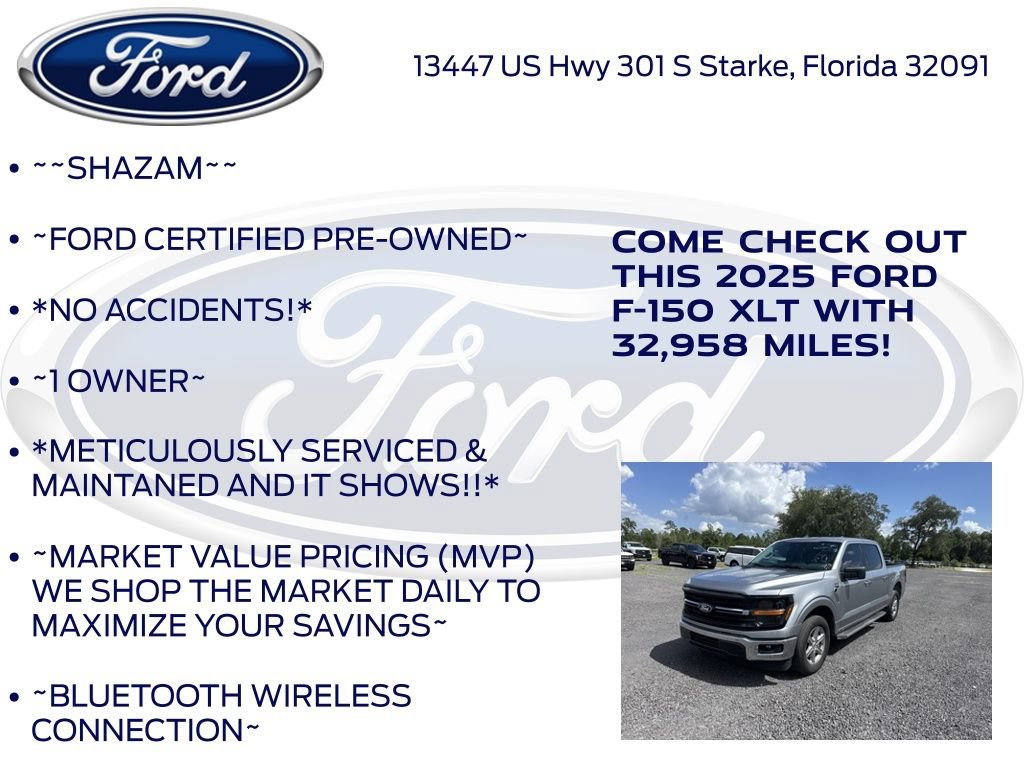 Certified 2025 Ford F150 XLT w/ Equipment Group 301A Standard RWD image 6