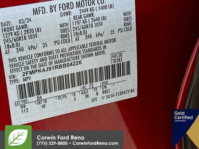 Certified 2024 Ford Edge SEL w/ Convenience Package AWD/4WD image 33
