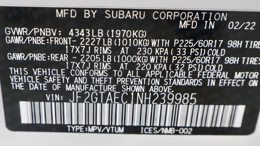 Used 2022 Subaru Crosstrek 2.0i Premium w/ Moonroof Package image 35