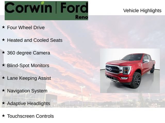 Certified 2021 Ford F150 Platinum w/ Equipment Group 701A High AWD/4WD image 8