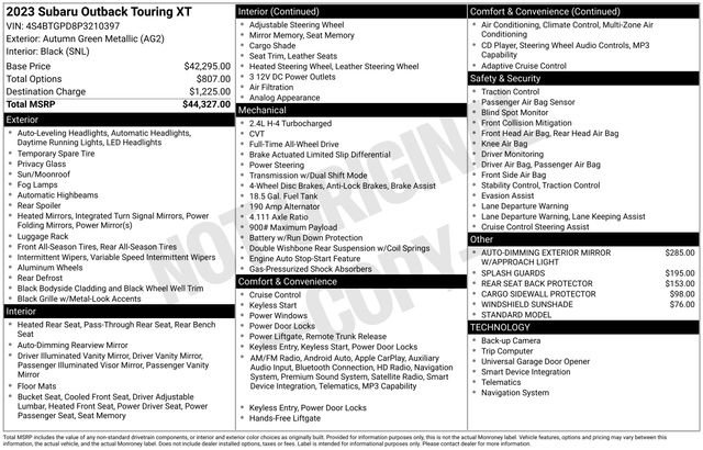 Used 2023 Subaru Outback Touring XT AWD/4WD image 6
