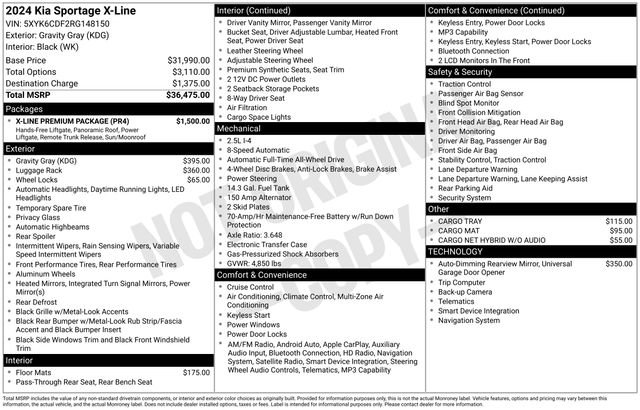 Used 2024 Kia Sportage X-Line w/ X-Line Premium Package AWD/4WD image 6