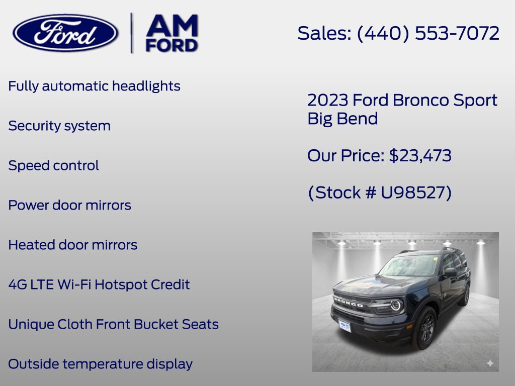 Certified 2023 Ford Bronco Sport Big Bend AWD/4WD image 14