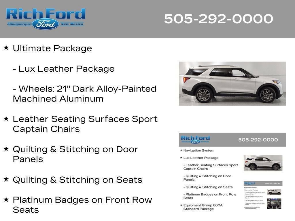 Certified 2025 Ford Explorer Platinum w/ Ultimate Package AWD/4WD image 36