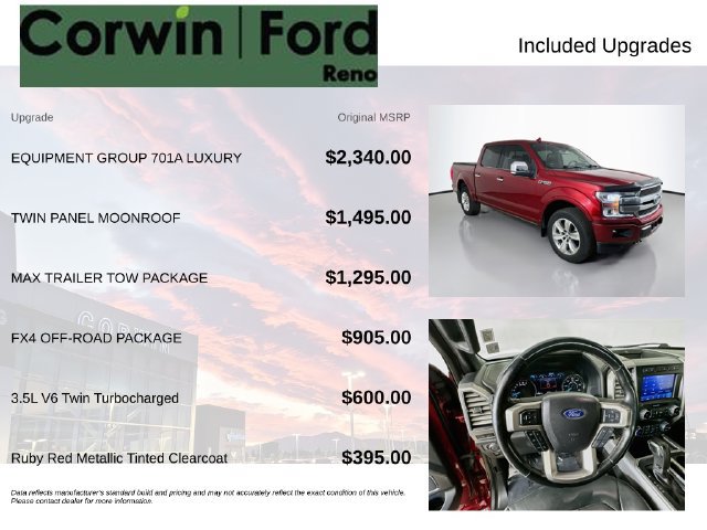 Certified 2019 Ford F150 Platinum w/ Equipment Group 701A Luxury AWD/4WD image 3
