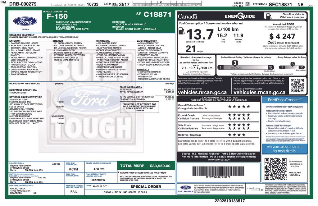 Certified 2025 Ford F150 Tremor AWD/4WD image 4