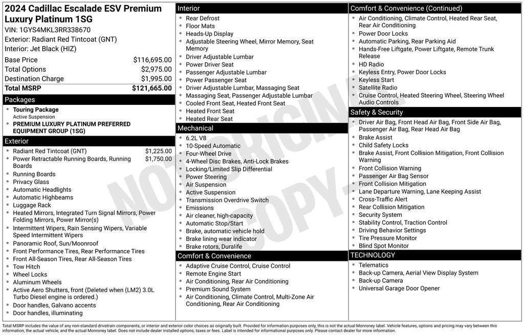 Used 2024 Cadillac Escalade ESV Premium Luxury Platinum image 8
