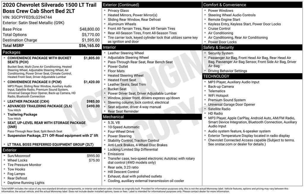 Used 2020 Chevrolet Silverado 1500 LT Trail Boss AWD/4WD image 8
