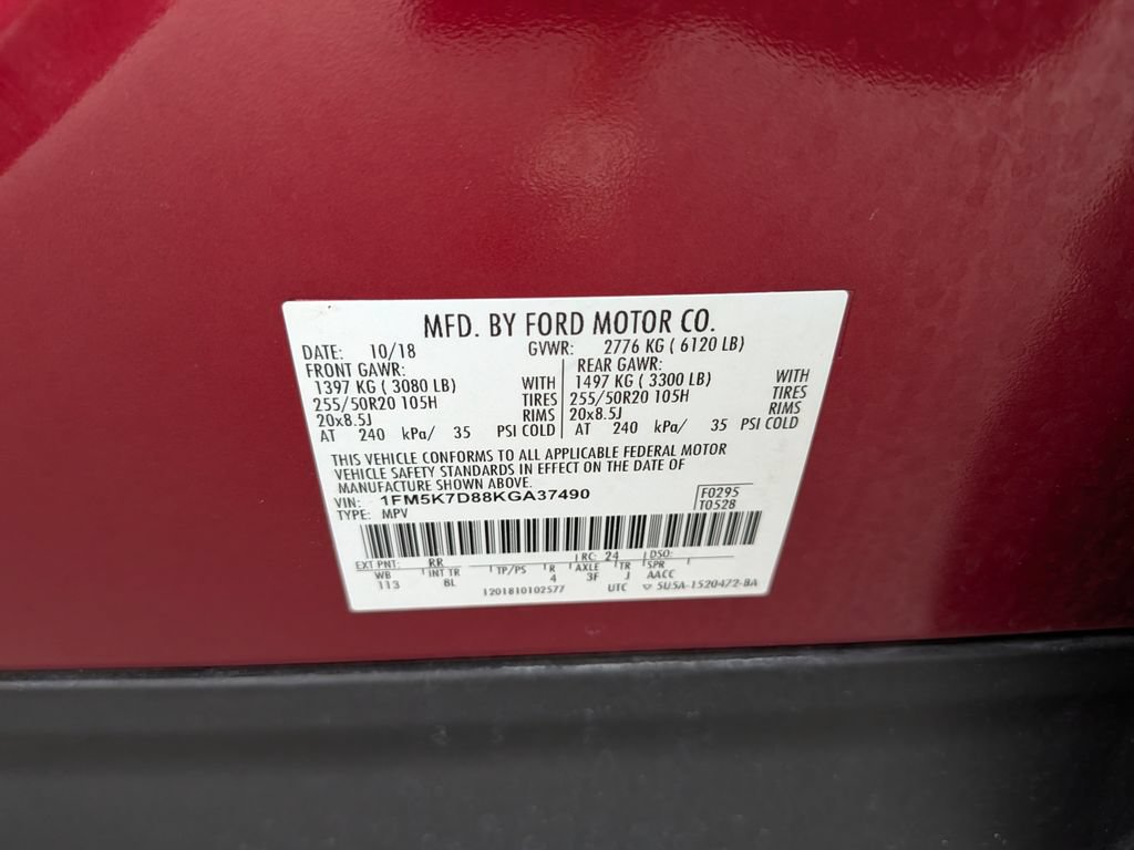 Certified 2019 Ford Explorer XLT w/ Equipment Group 201A FWD image 33