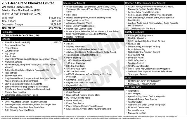 Used 2021 Jeep Grand Cherokee Limited image 17