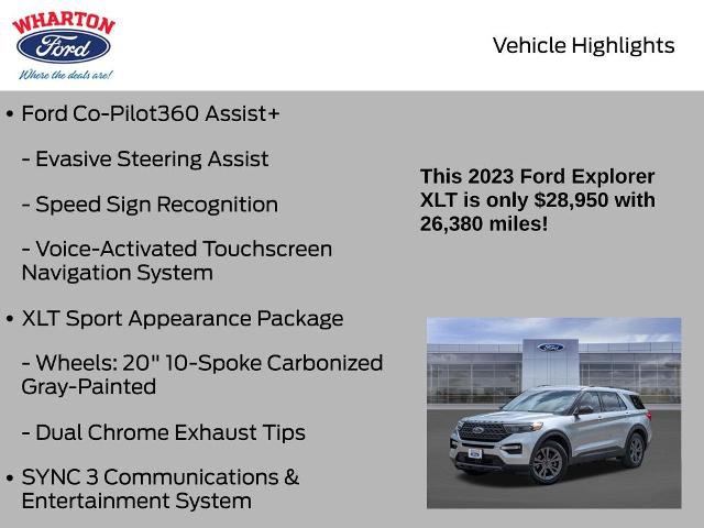 Certified 2023 Ford Explorer XLT w/ Equipment Group 202A RWD image 11