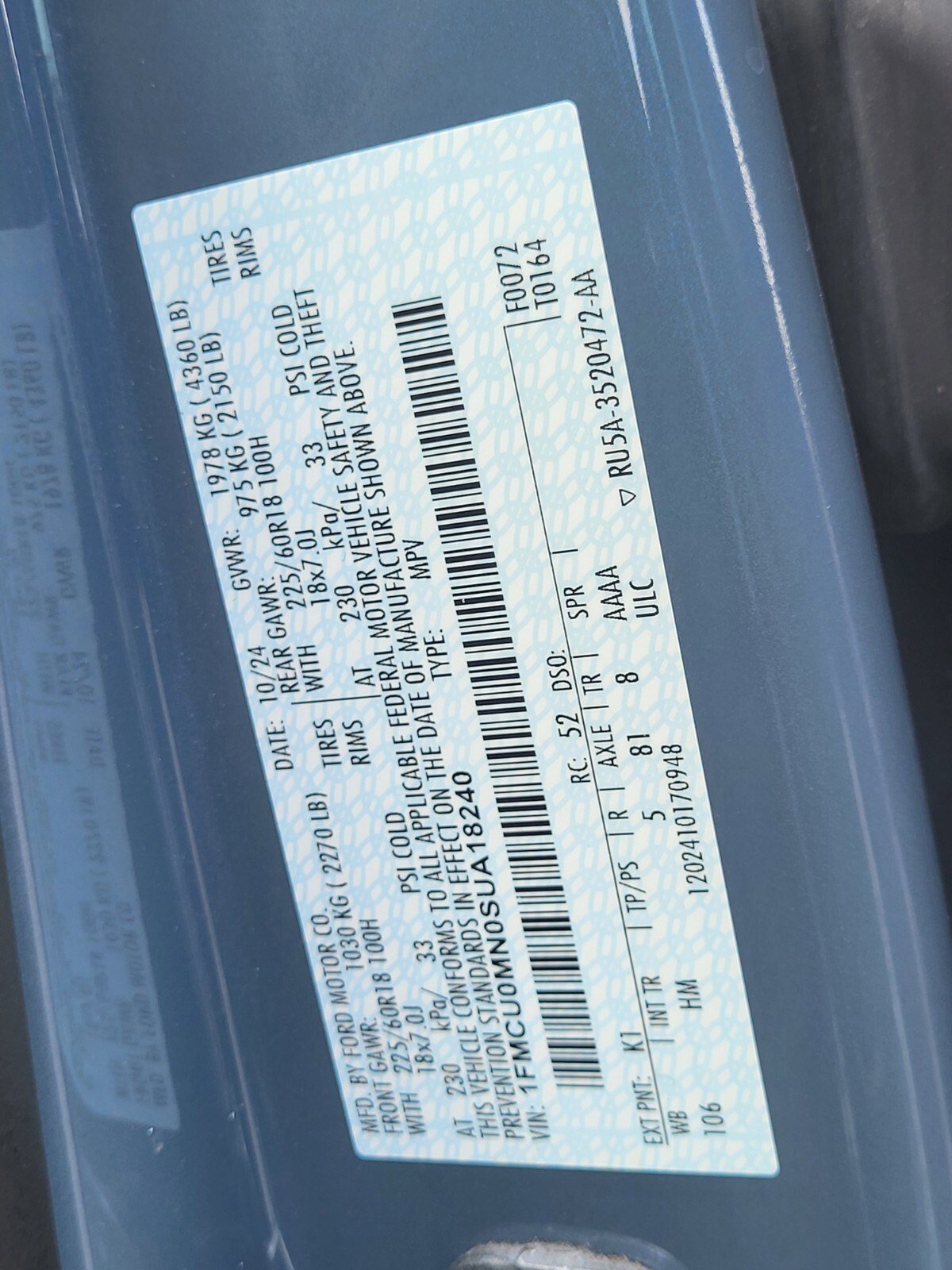 Certified 2025 Ford Escape ST-Line w/ Tech Pack #1 image 35