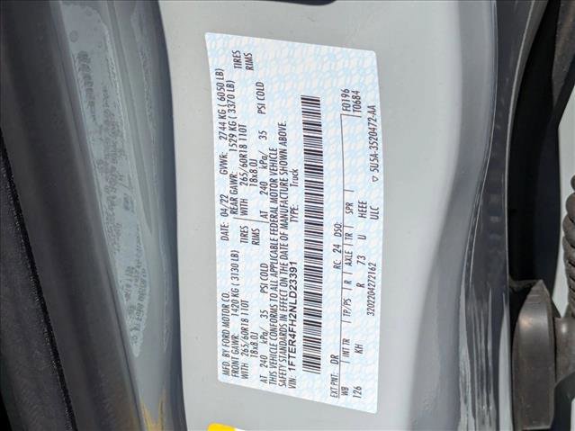 Certified 2022 Ford Ranger Lariat w/ Equipment Group 501A High image 22