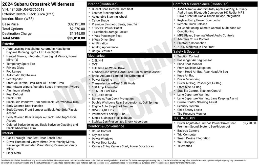 Used 2024 Subaru Crosstrek 2.5i Wilderness image 3
