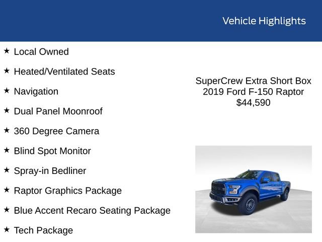 Certified 2019 Ford F150 Raptor w/ Equipment Group 802A Luxury image 2