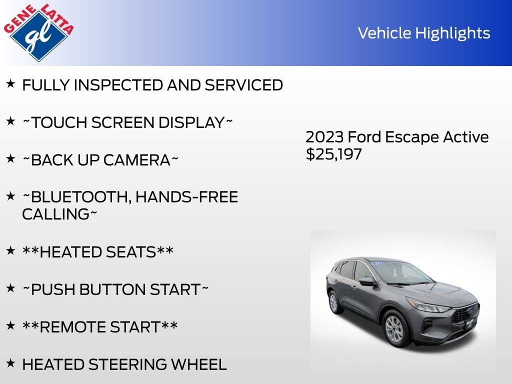 Certified 2023 Ford Escape Active w/ Tech Pack #2 FWD image 32