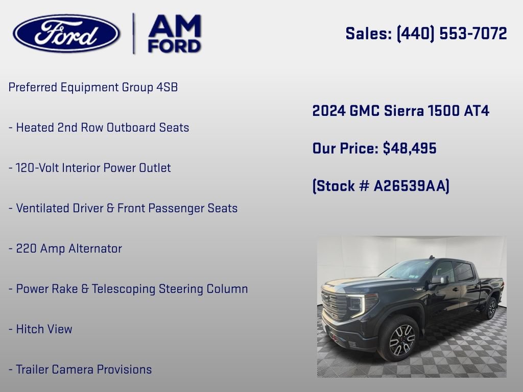 Used 2024 GMC Sierra 1500 AT4 w/ AT4 Preferred Package AWD/4WD image 24