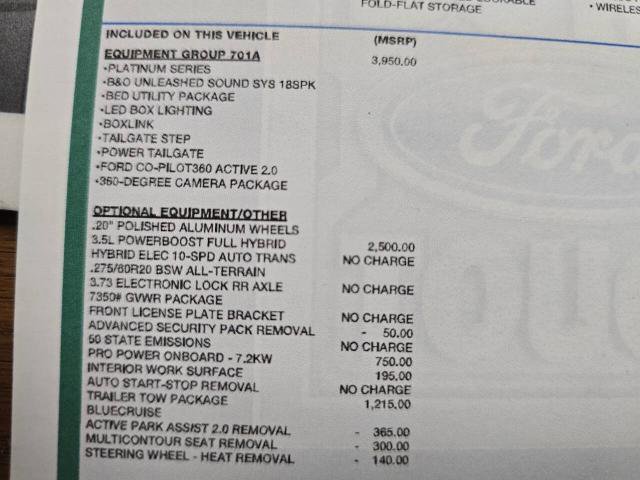 Certified 2023 Ford F150 Platinum w/ Equipment Group 701A High image 30