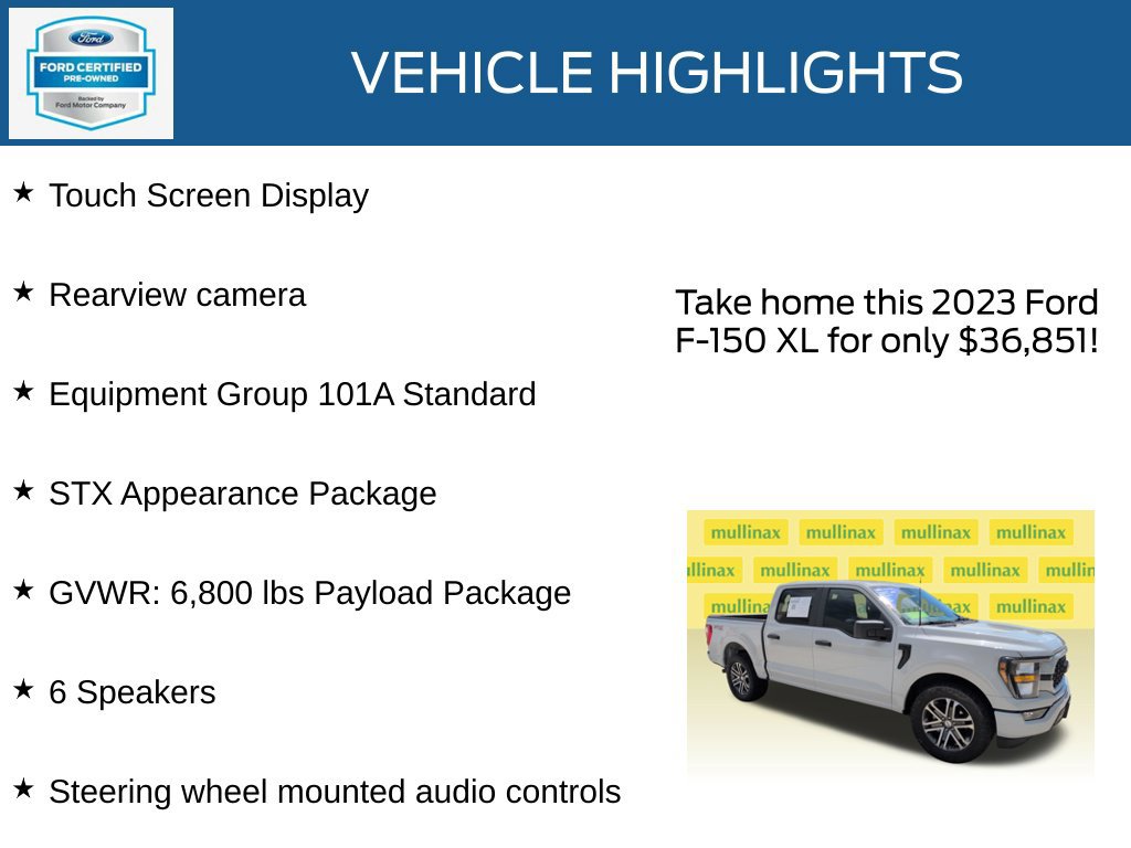 Certified 2023 Ford F150 XL w/ STX Appearance Package RWD image 22