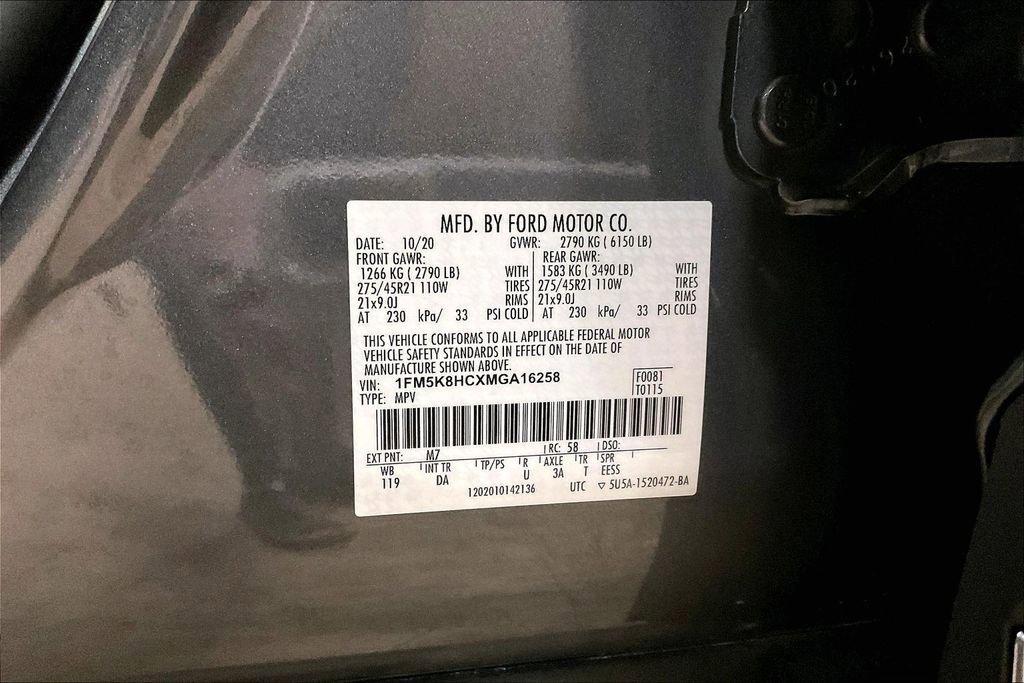 Certified 2021 Ford Explorer Platinum w/ Equipment Group 601A image 31