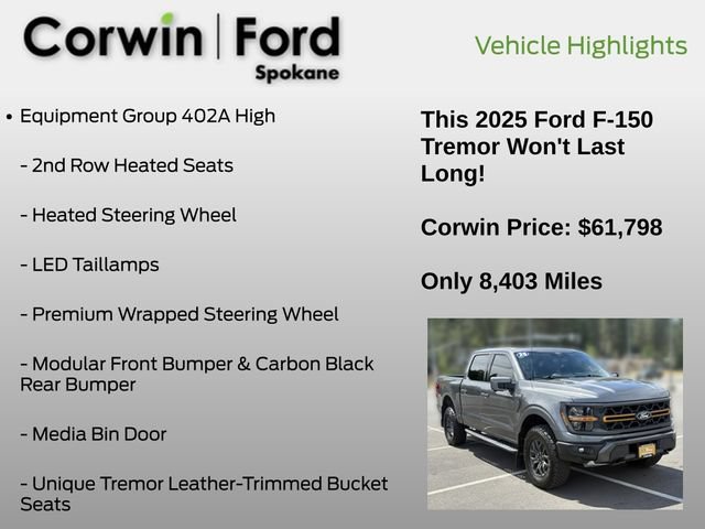 Certified 2025 Ford F150 Tremor w/ Equipment Group 402A High AWD/4WD image 13