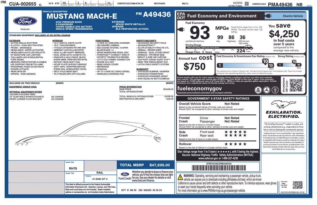 Certified 2023 Ford Mustang Mach-E Premium AWD/4WD image 34