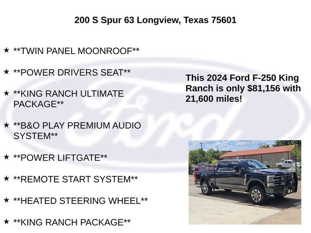 Certified 2024 Ford F250 King Ranch w/ FX4 Off-Road Package AWD/4WD image 15