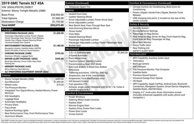 Used 2019 GMC Terrain SLT w/ Preferred Package FWD image 7