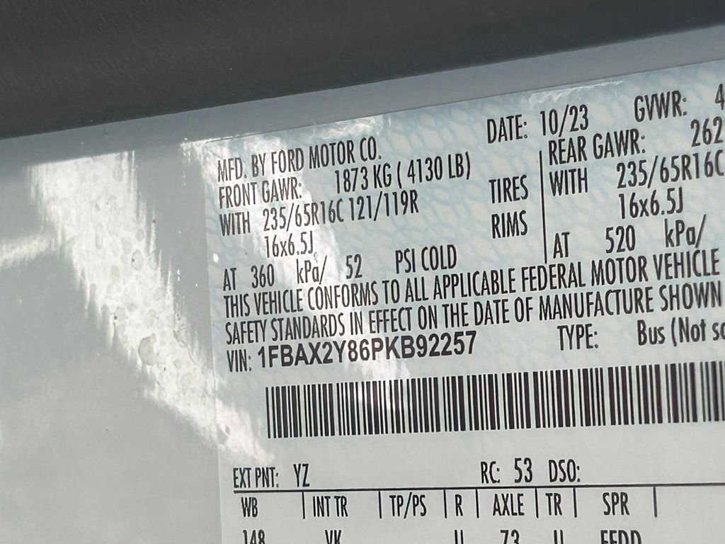Certified 2023 Ford Transit 350 XL image 39