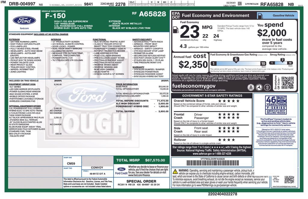 Certified 2024 Ford F150 XLT w/ Equipment Group 303A High AWD/4WD image 37