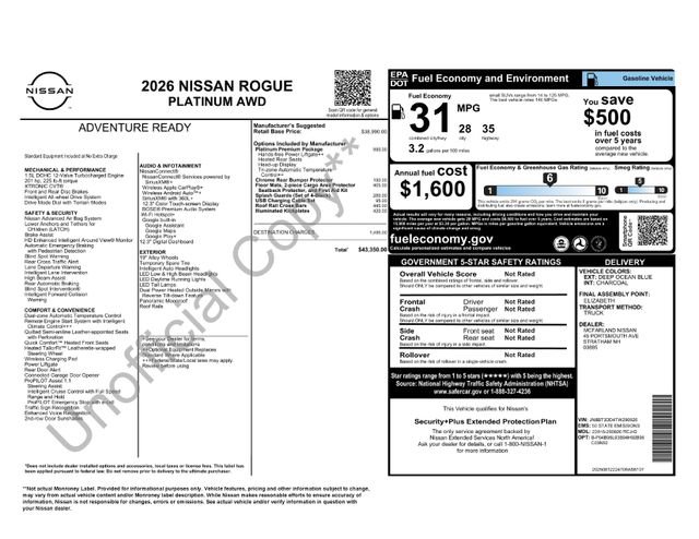 Used 2026 Nissan Rogue Platinum w/ Platinum Premium Package AWD/4WD image 16