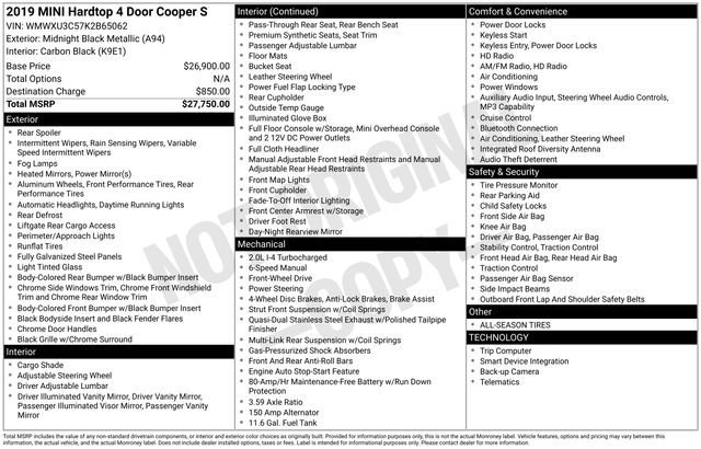 Used 2019 MINI Cooper S w/ Signature Upholstery Package image 33