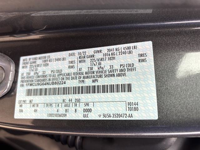 Certified 2022 Ford Escape SE w/ Convenience Package image 21