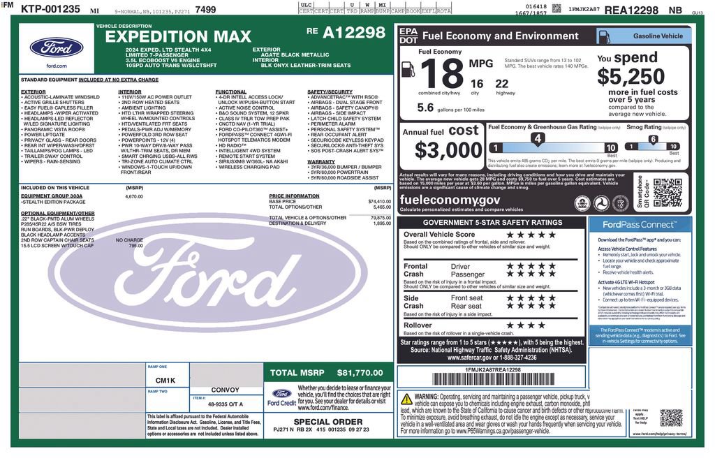 Certified 2024 Ford Expedition Max Limited AWD/4WD image 24