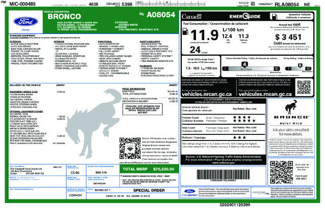 Certified 2024 Ford Bronco Outer Banks AWD/4WD image 36