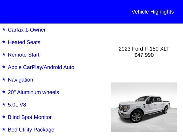 Certified 2023 Ford F150 XLT w/ Equipment Group 302A High AWD/4WD image 3