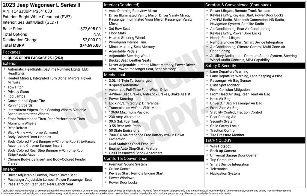 Used 2023 Jeep Wagoneer L Series II image 8