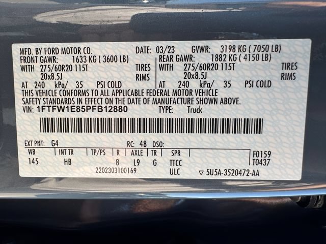 Certified 2023 Ford F150 Lariat w/ Equipment Group 502A High AWD/4WD image 31