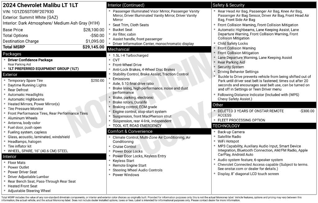 Used 2024 Chevrolet Malibu LT FWD image 23
