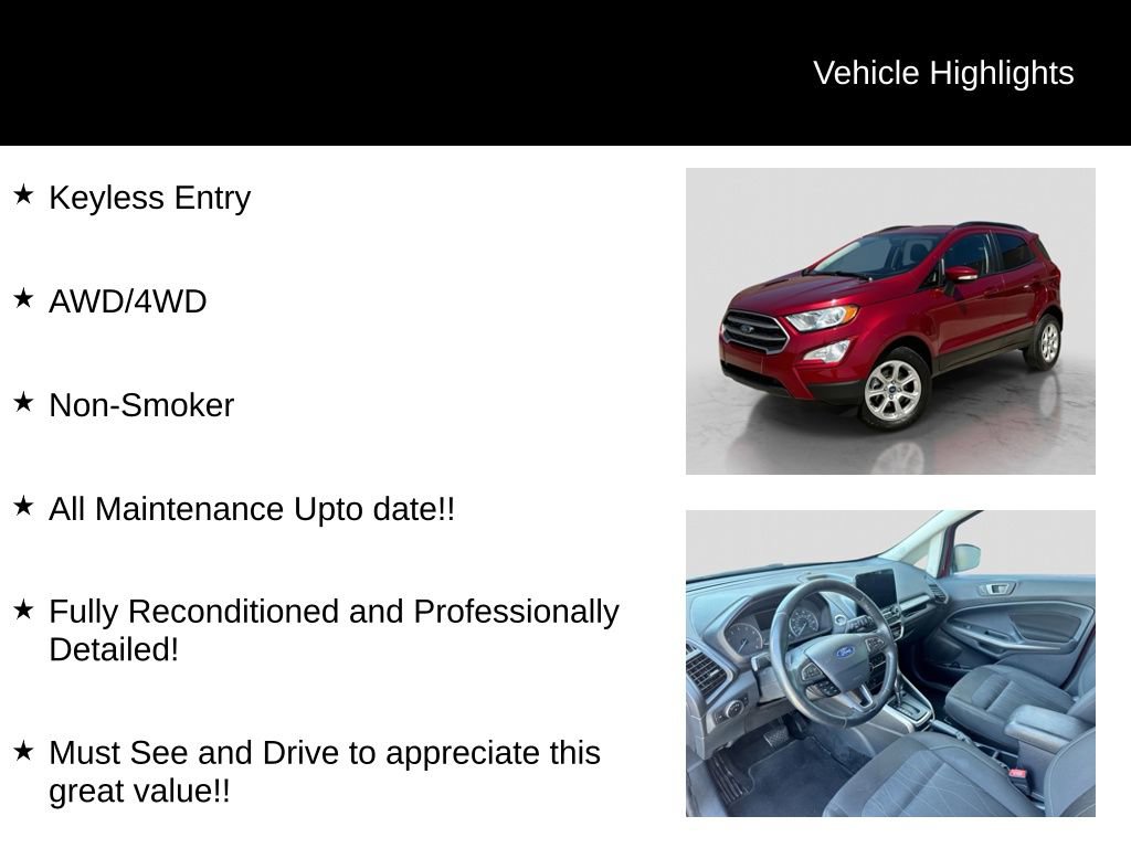 Certified 2020 Ford EcoSport SE AWD/4WD image 11