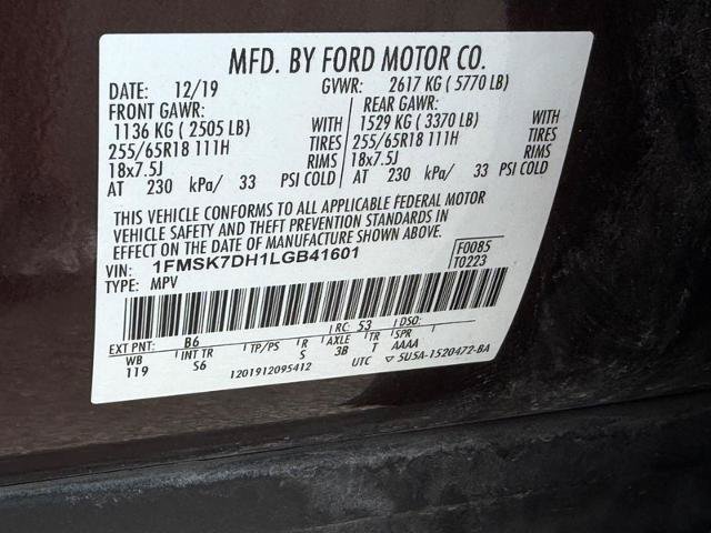 Certified 2020 Ford Explorer XLT w/ Equipment Group 202A RWD image 22