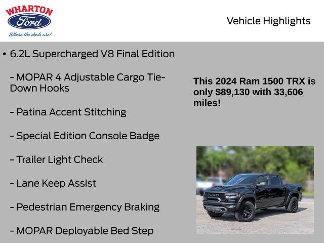 Used 2024 RAM 1500 TRX w/ TRX Level 2 Equipment Group AWD/4WD image 31