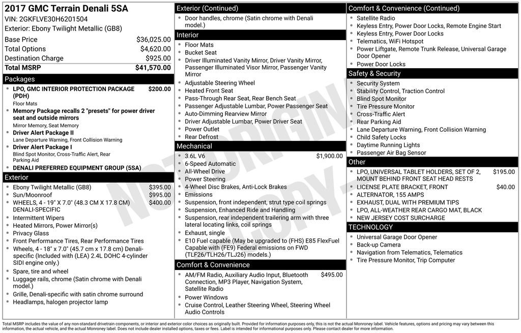 Used 2017 GMC Terrain Denali