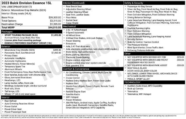 Used 2023 Buick Envision Essence w/ Sport Touring Package image 14