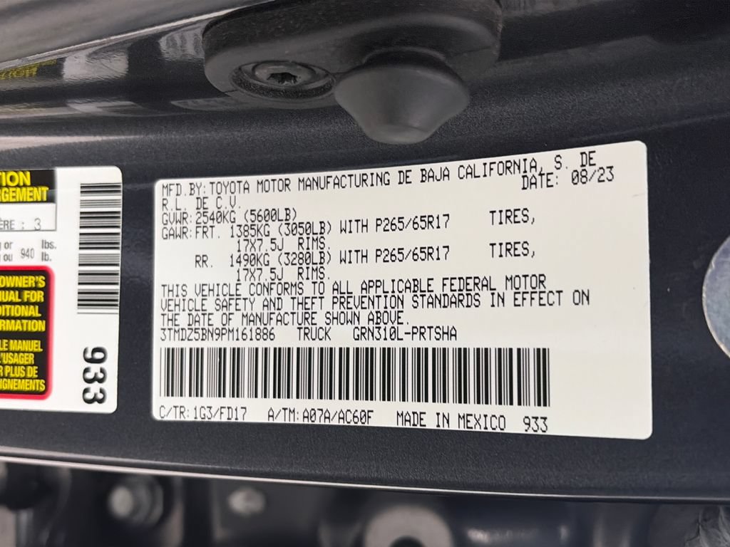 Used 2023 Toyota Tacoma TRD Sport w/ Advanced Technology Package AWD/4WD image 9